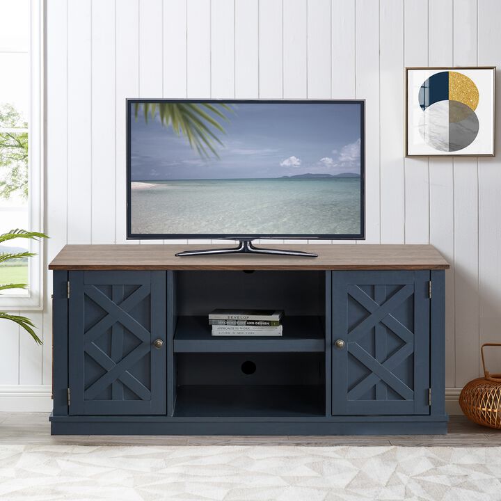 FESTIVO 54" Faux Raw Wood TV Stand for 60" TVs