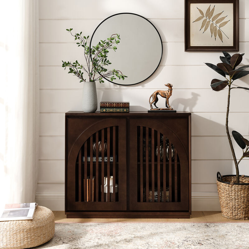 Curved Openwork Fluted Sideboard image number 5