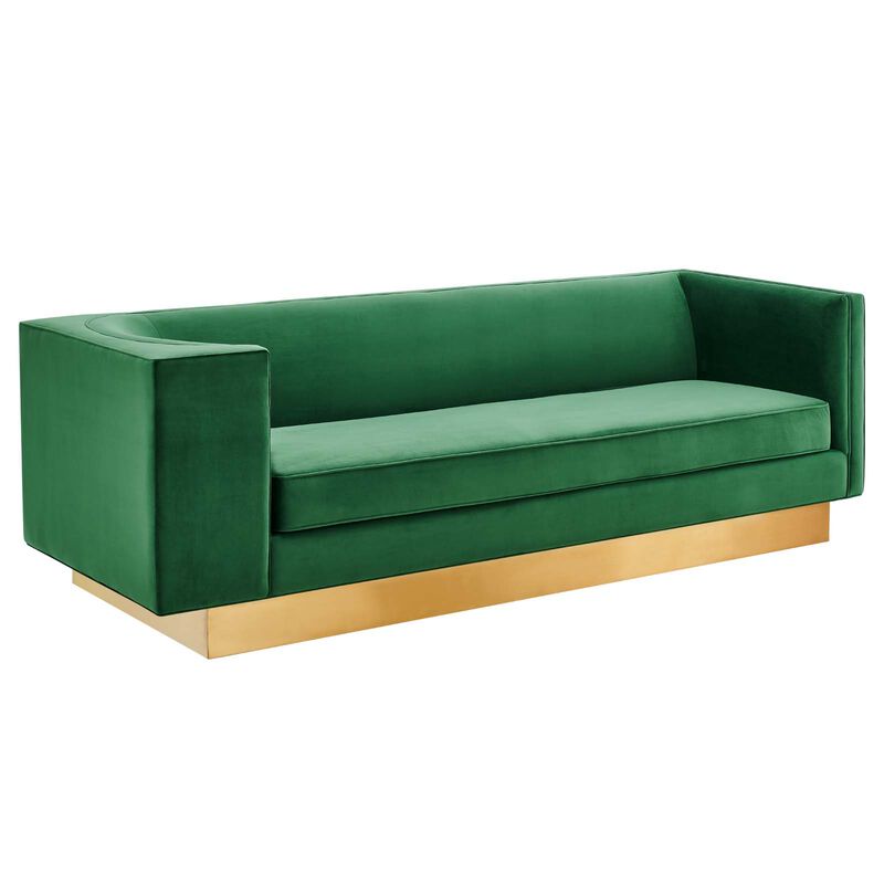 Eminence Upholstered Performance Velvet Sofa image number 2