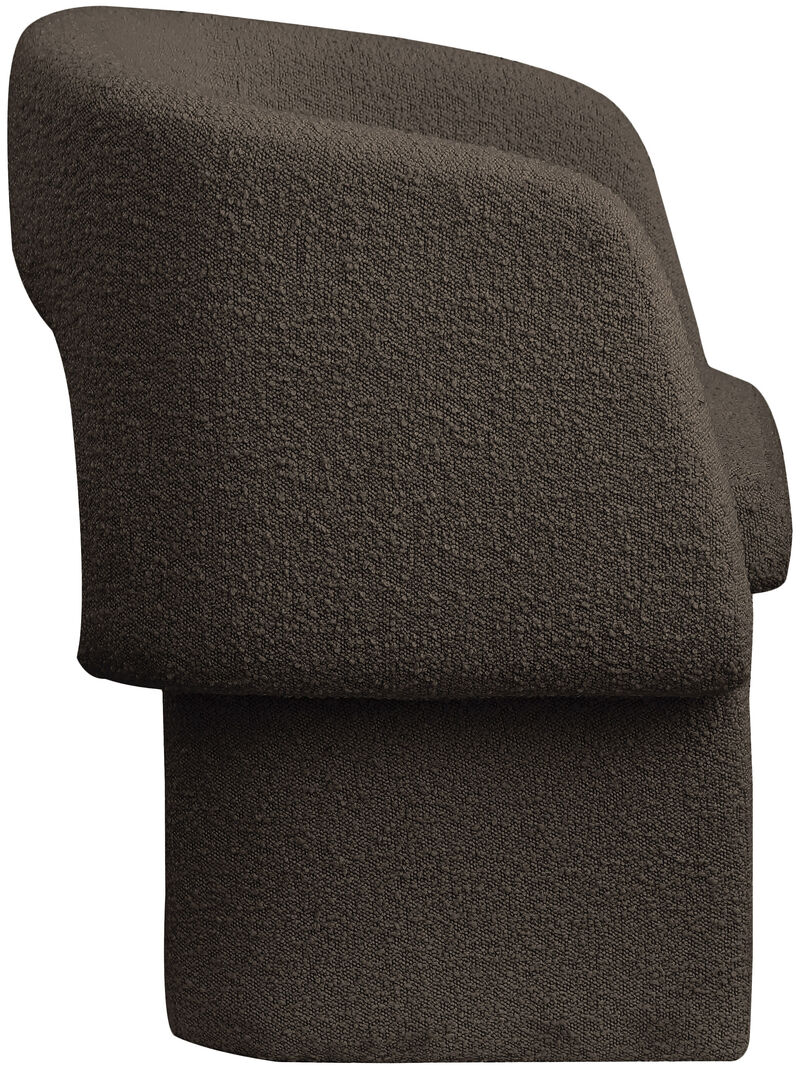 Meridian Furniture Emmet Brown Boucle Fabric Dining Chair / Accent Chair image number 5