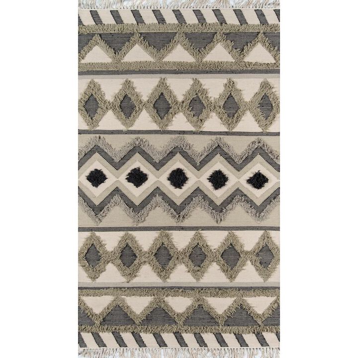 Novogratz Contemporary Rectangle Area Rug, Sage, 3' X 5'