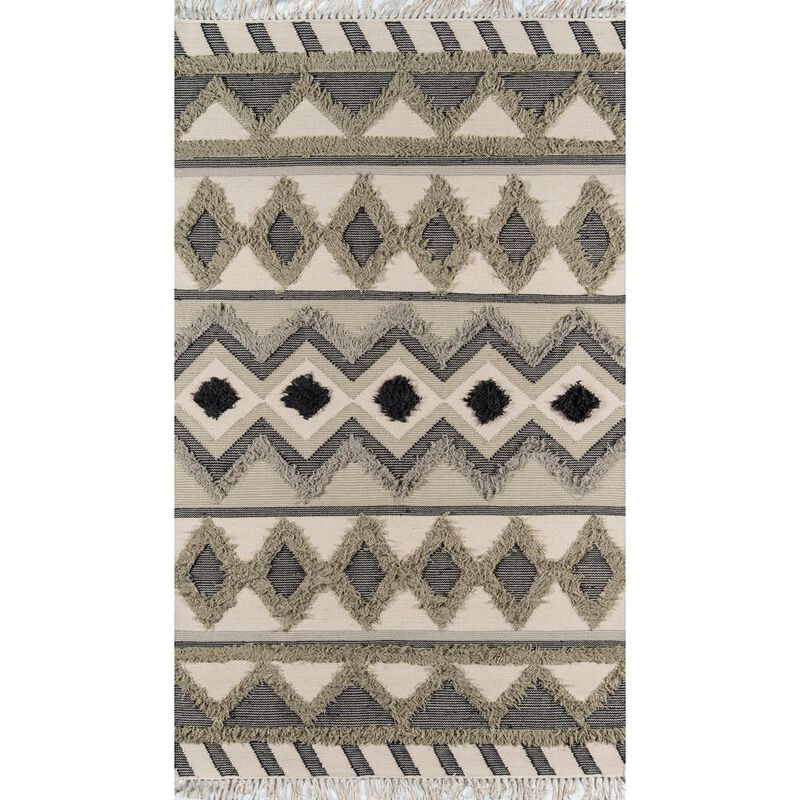 Novogratz Contemporary Runner Area Rug, Sage, 2'3 X 7'10 Runner