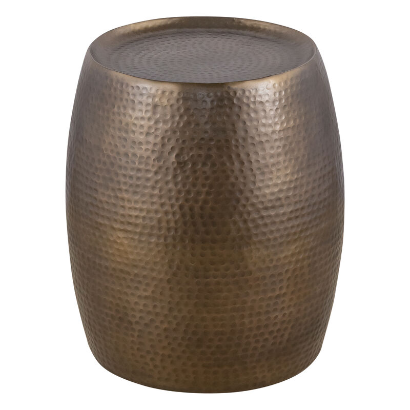 Perravique Gold Hammered End Table image number 0
