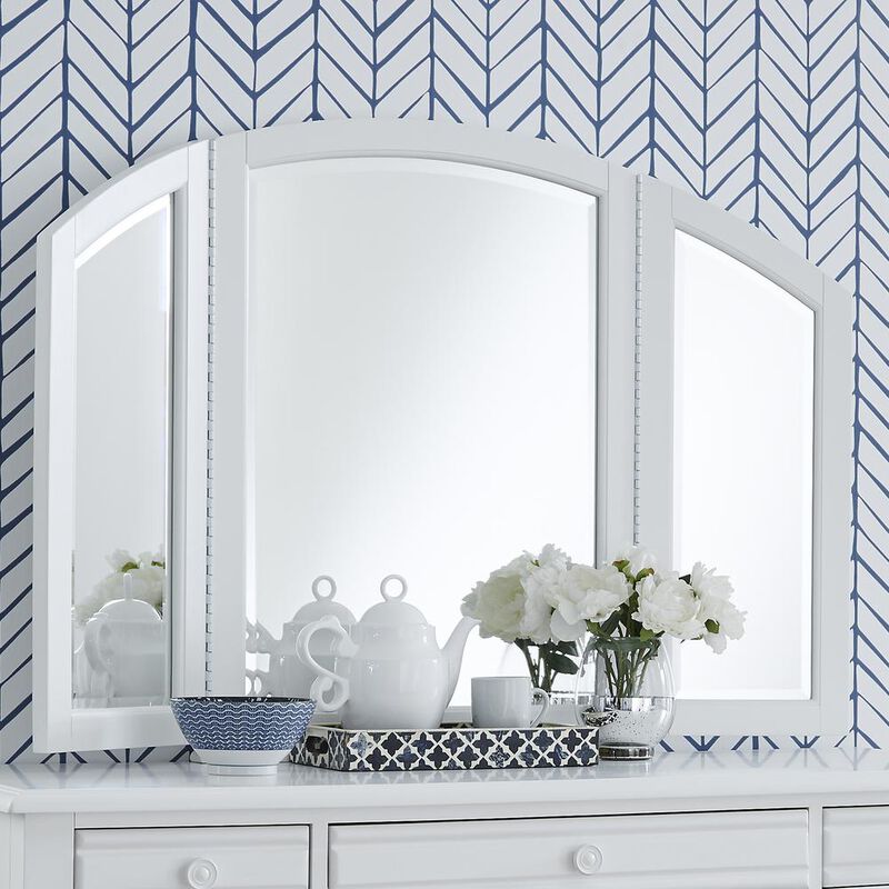 Liberty Furniture Summer House I Vanity Mirror in Oyster White image number 1