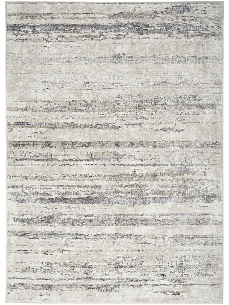 Glitz GLZ10 Cream/Gray 5'3" x 7'3" Rug