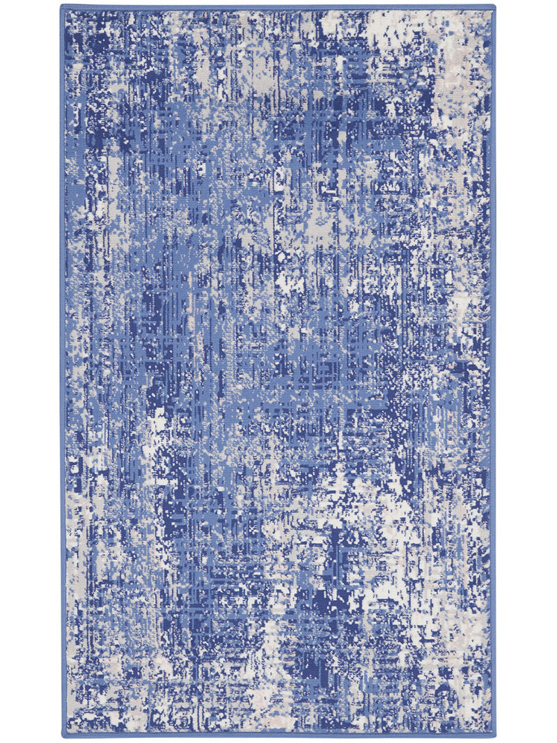 Whimsicle WHS08 Blue/Ivory 3' x 5' Rug
