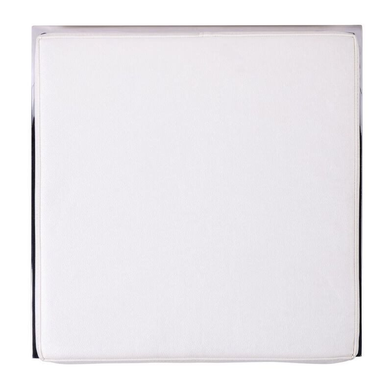 Butler Specialty Natalya 31 Leather Bar Stool, White