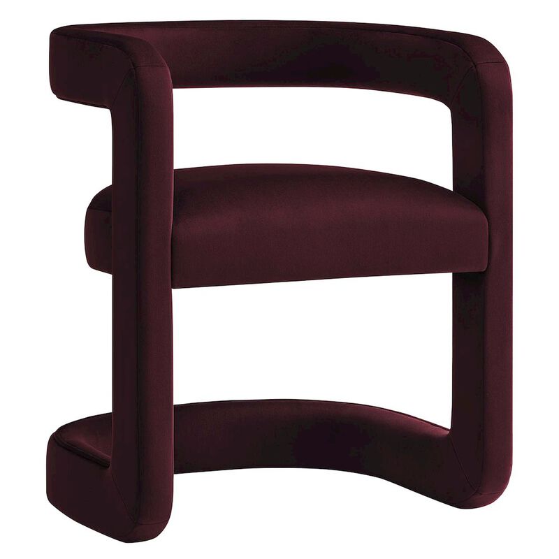 Winslow Barrel Performance Velvet Dining Chair image number 0