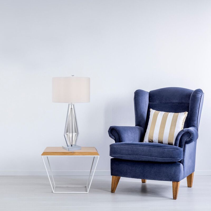 Sizygy Table Lamp Chrome Metal and Acrylic LED Light