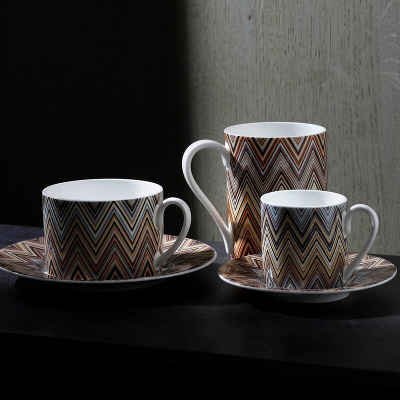 Tea Cup & Saucer ZIG ZAG JARRIS 148 Set of 2, cup diam. 3.35", H 2.36", saucer diam. 6.1" image number 2