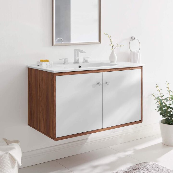 Modway Transmit 36" Wall-Mount Bathroom Vanity