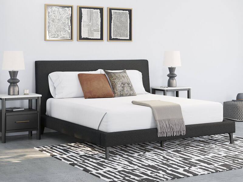 Cadmori King Upholstered Bed with Roll Slats