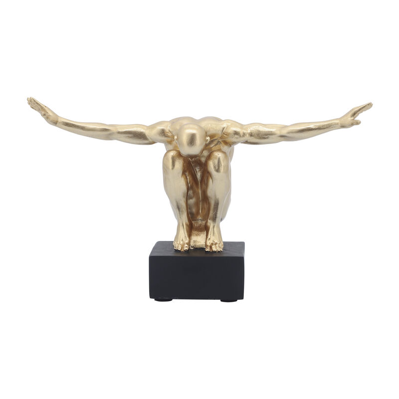 Resin Man Sculpture Bookend image number 2