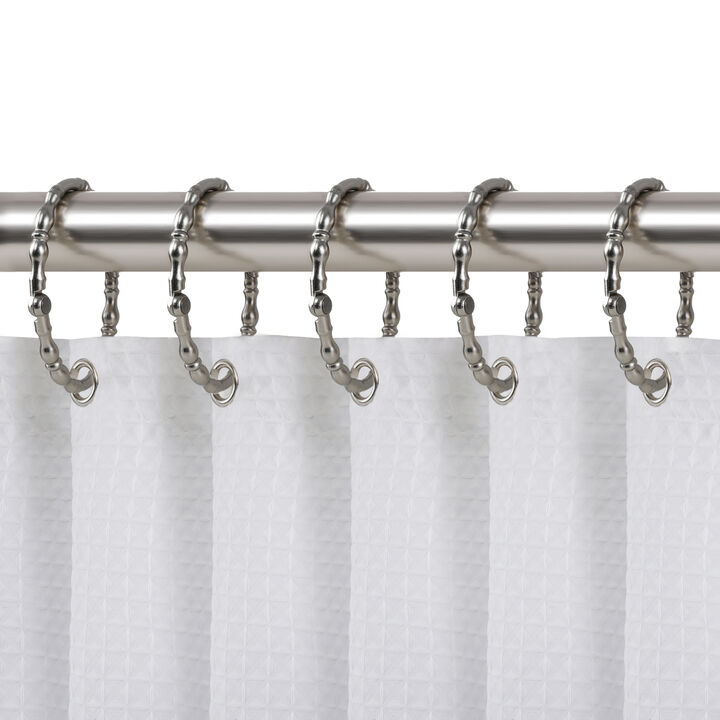 Utopia Alley Rust-Proof Zinc Shower Curtain Hooks with Closed Loop, Shower Hooks Hangers for Bathroom, Kitchen Utensils, Curtains, Clothing, Towels etc - Set of 12