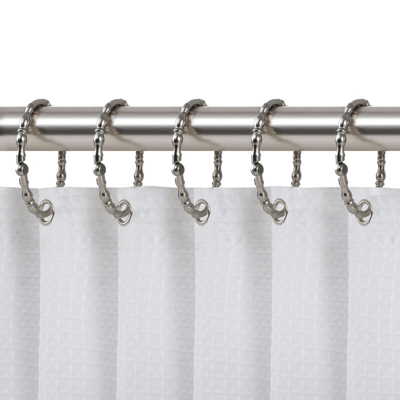12-Piece Proof Zinc Shower Curtain Hooks with Closed Loop image number 1