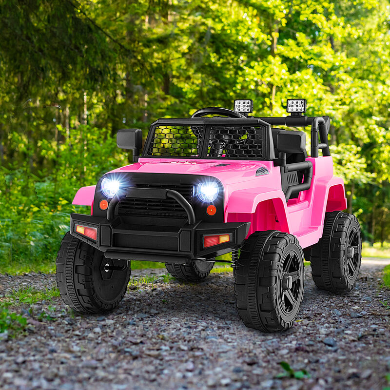Kids 12V Electric Ride On Truck with Remote Control and Working Headlights image number 3