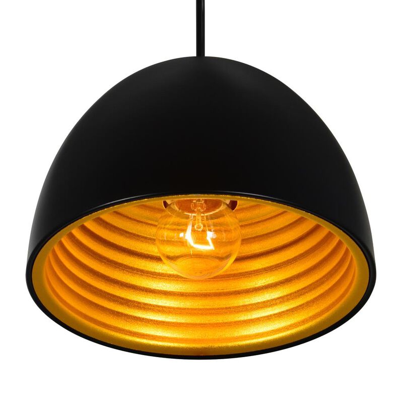 Modest 1 Light Down Mini Pendant With Black Finish