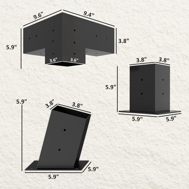 Hivvago Pergola Bracket Kit with Wall Mounts image number 2