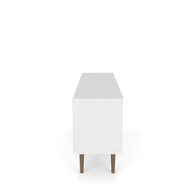 Liberty Medium TV Stand in White and Brown Pattern