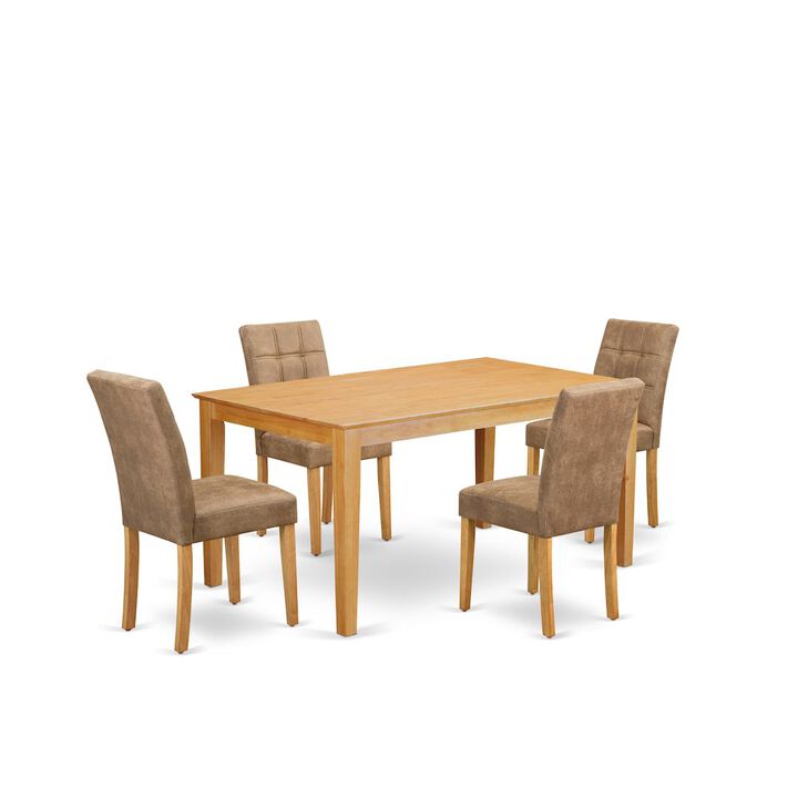 5 Piece Mid Century Modern Dining Table Set