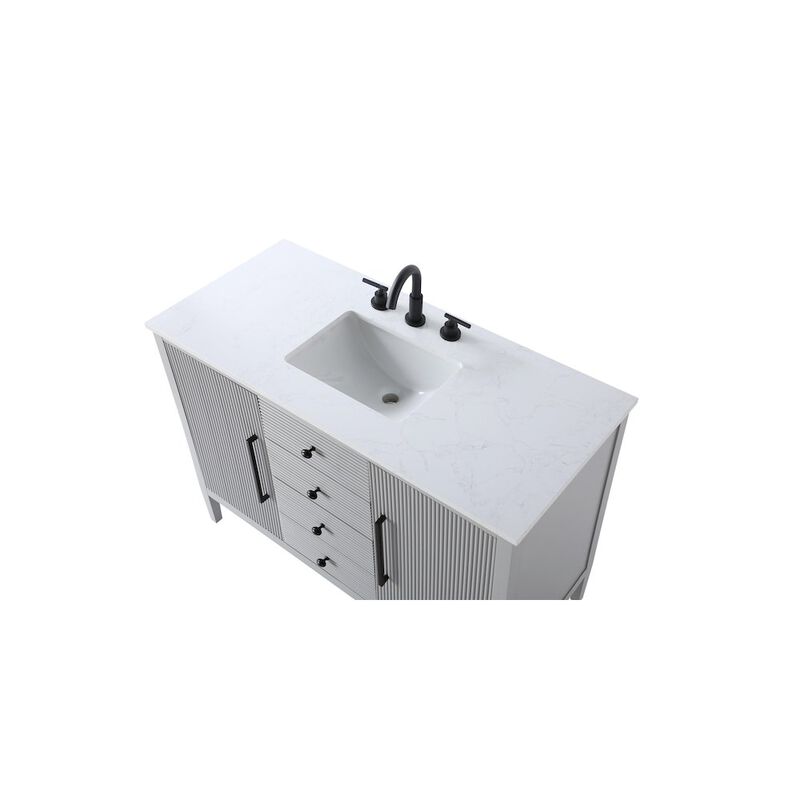 Elegant Kitchen and Bath 48 inch Single Bathroom Vanity in Grey