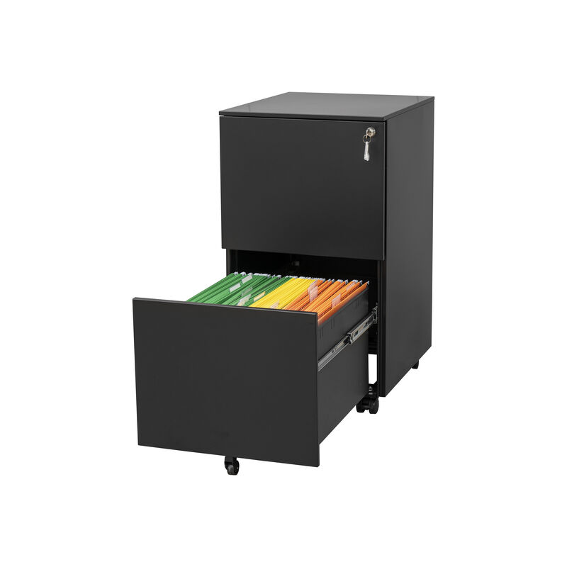 Streamdale Steel Mobile File Cabinet with Lock & Anti-tilt Wheels