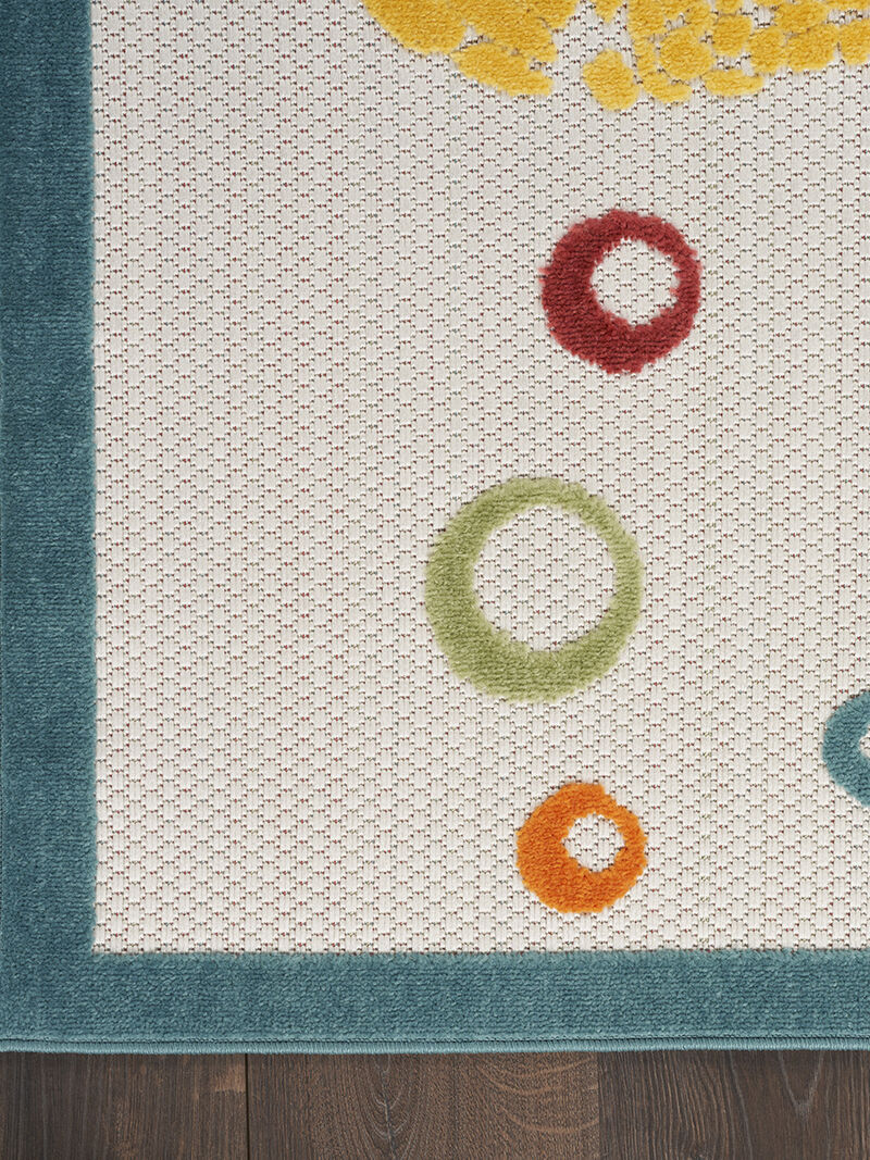 Aloha ALH27 Teal/Multicolor 7'10" x 10'6" Rug