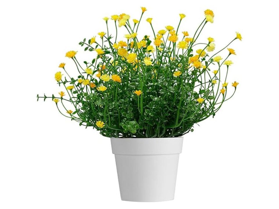 Yellow Artificial Baby Breath Flowers Home Decor Plants Bathroom