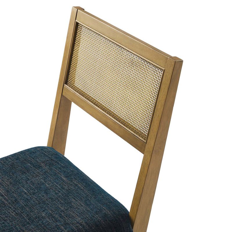 Nimba Faux Rattan Fabric Dining Chairs Set of 2 image number 7