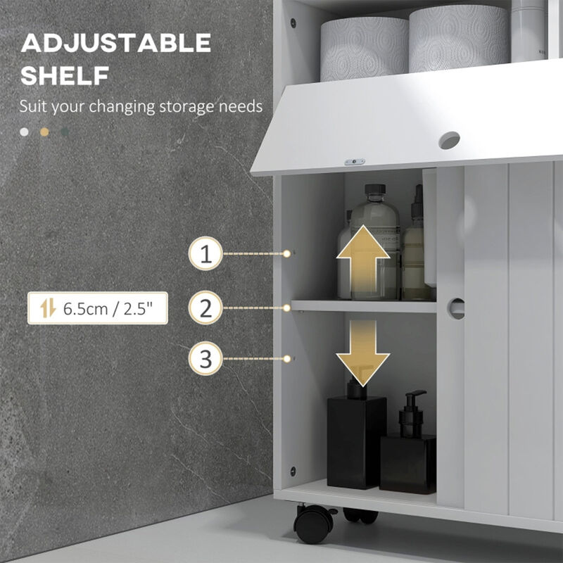 Bathroom Storage Cabinet with Shelves & Doors for Organized & Space-Saving Bathroom Essentials image number 5