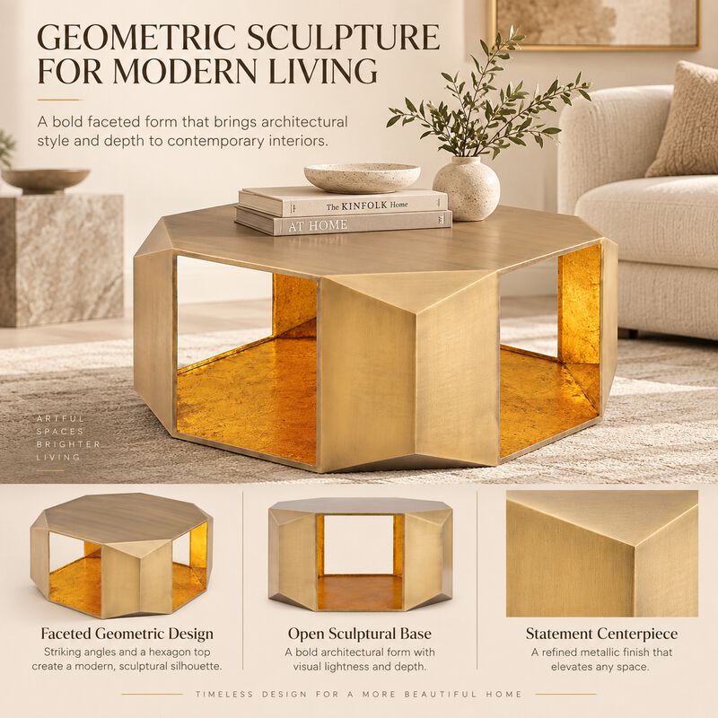 Lorvique Hexagon Coffee Table image number 3