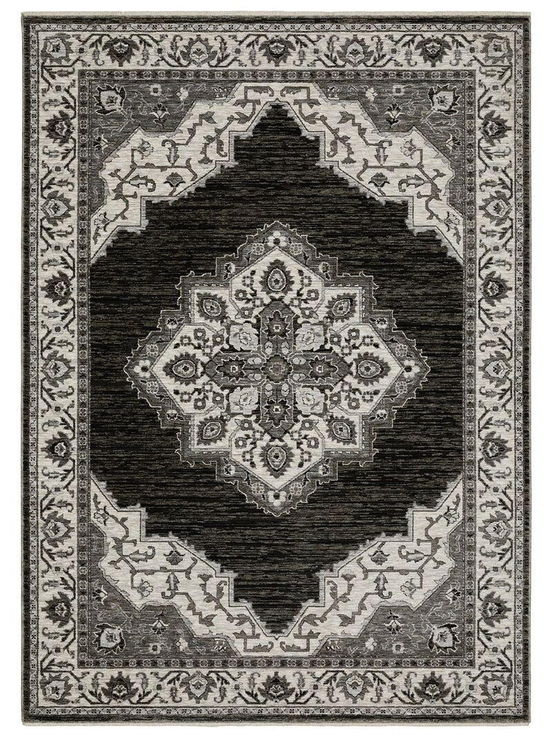 Chamberlain 05C Charcoal/Ivory 8' x 11' Rug