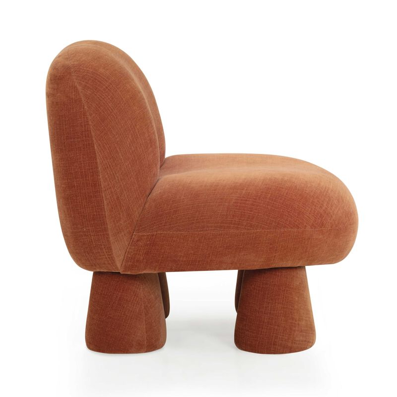 Tov Furniture Stomp Upcycled Chenille Accent Chair (Rust) image number 3
