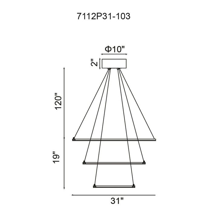 CWI Lighting Chalice LED Chandelier With White Finish