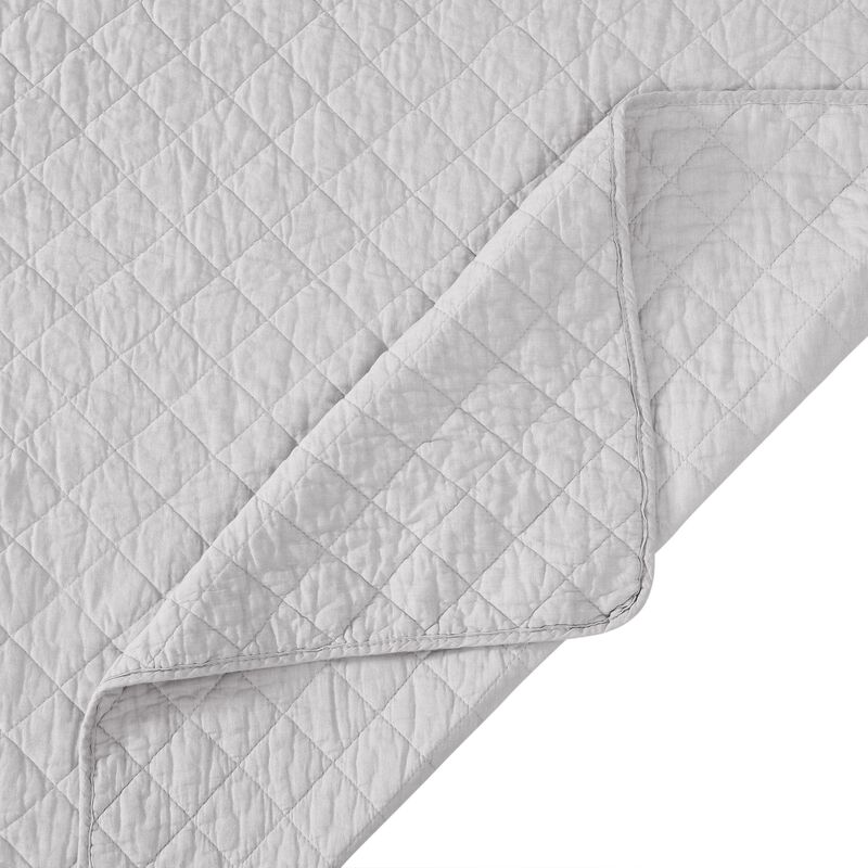 Cotton Comfort Full/Queen Gray Quilt Set image number 3