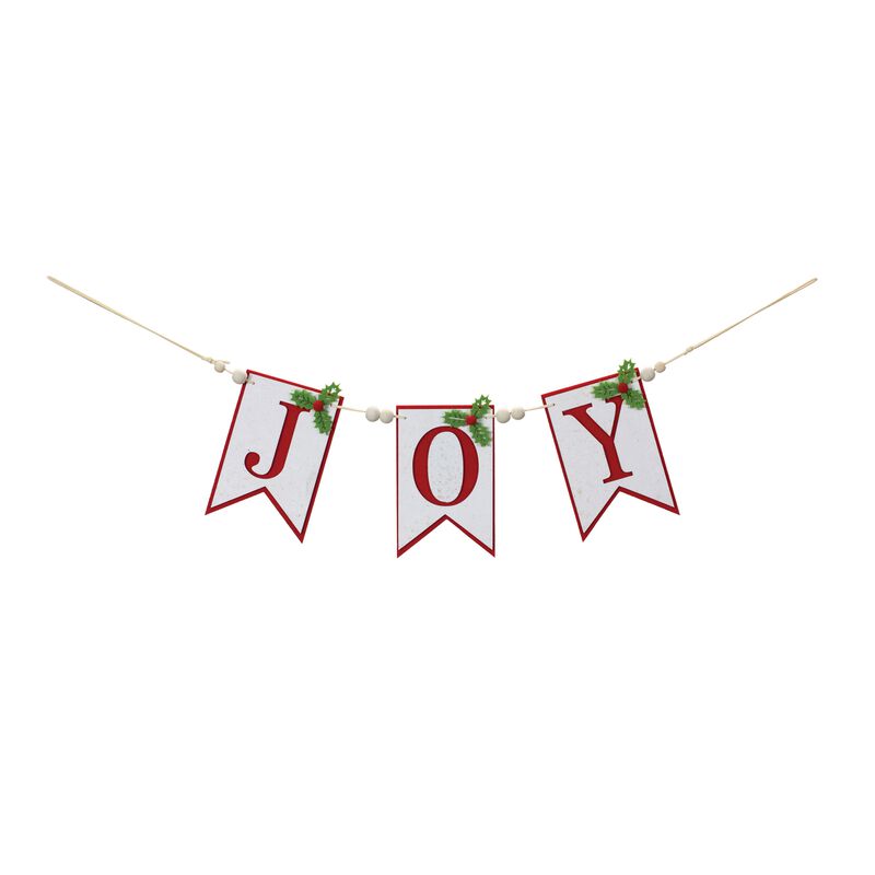 Joy Holiday Banner Garland – Festive Christmas Decoration for Seasonal Decor