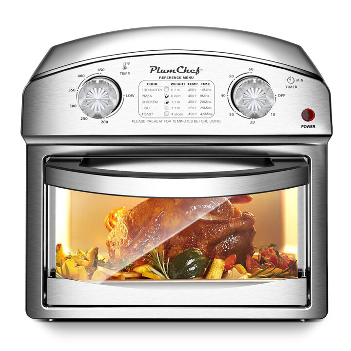 12.5 Quart 7-in-1 Convection Stainless Steel Toaster Oven with 5 Pre-Set Menus, 1500W