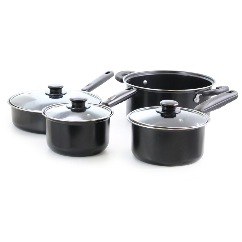 Better Chef 7 Piece Deluxe Non-Stick Cookware Set in Black