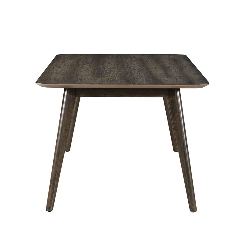 Roxy Counter Height Table, 60 Inch Rectangular Top, Walnut Brown Wood image number 2