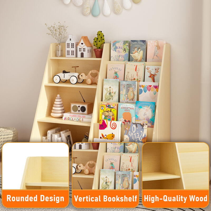 Lizud Wooden Kids Book Shelf image number 4