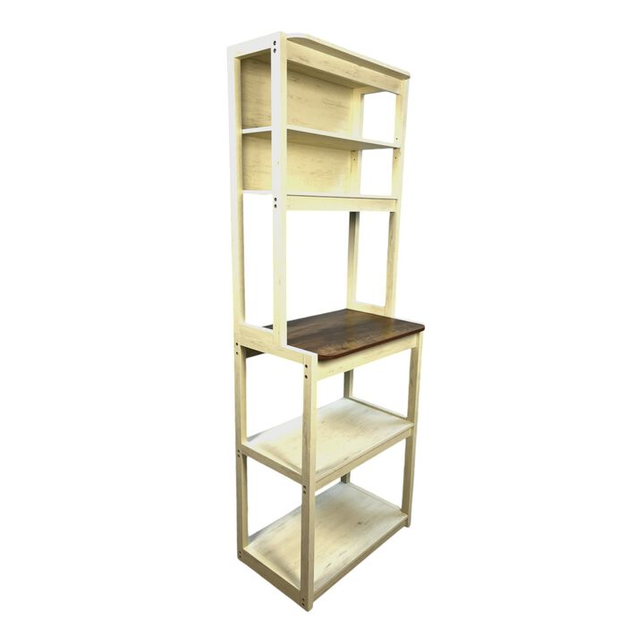 ELEMENT ACE 5-Tier Bakers Rack for Kitchen with Storage, Multipurpose Coffee Bar Stand, Microwave Holder, Kitchen Shelves for Cookware and Baking Essentials