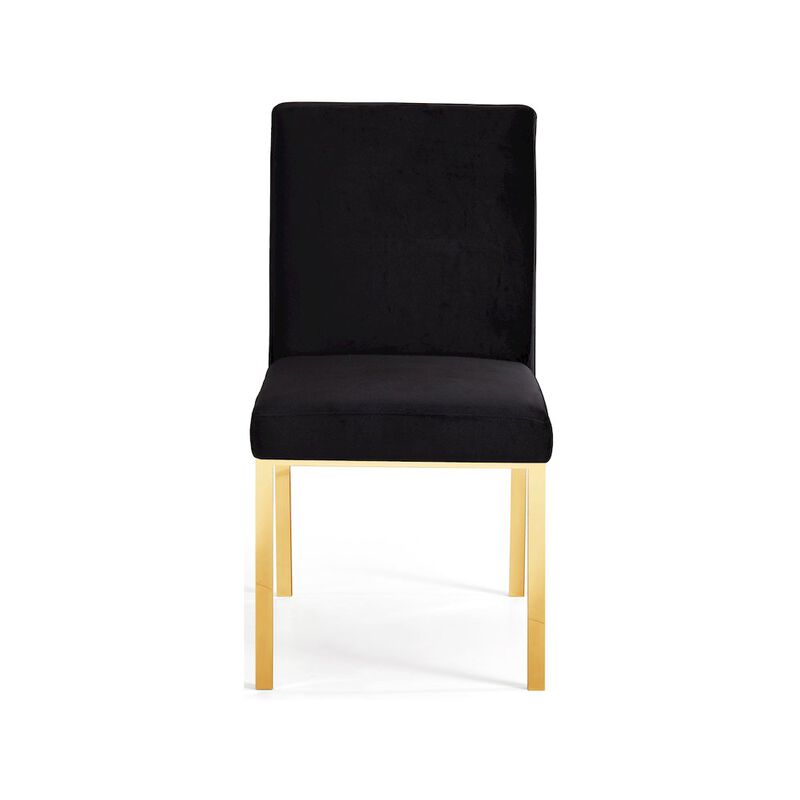 Meridian Furniture Opal Black Velvet Dining Chair, Set of 2