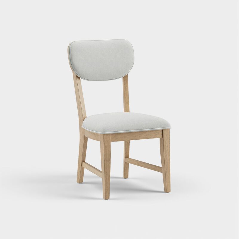 COLAMY PURA Solid Wood Dining Chair with OEKO-TEX&reg; Fabric image number 2