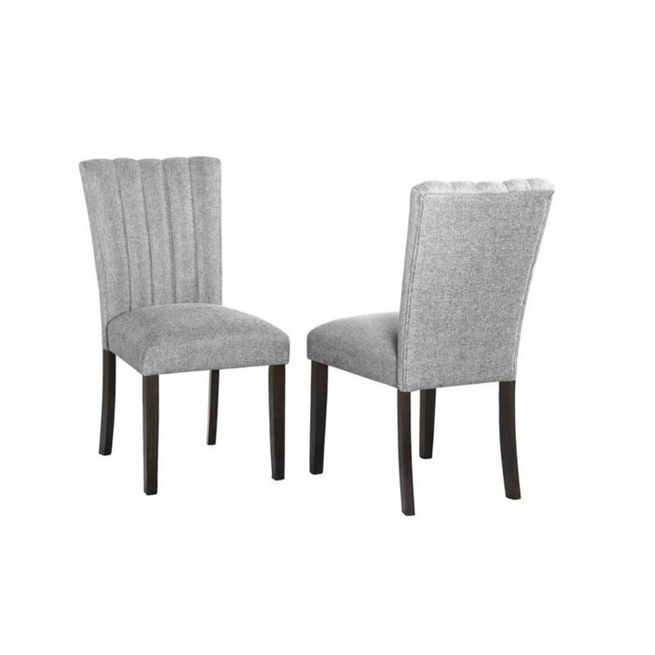 Best Quality Furniture Dark Grey Dining Side Chairs (Set Of 2)