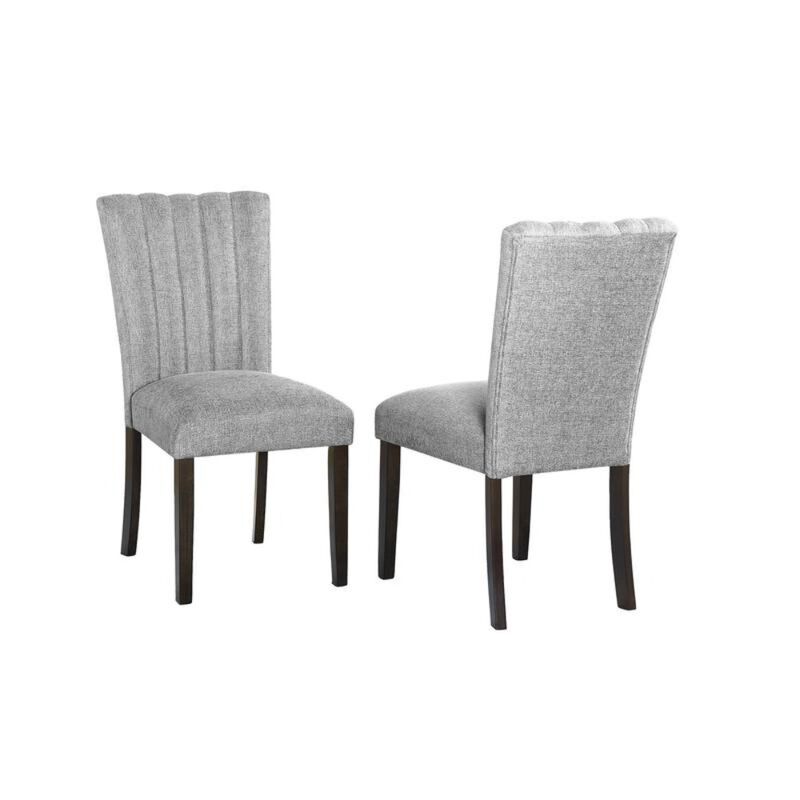 Best Quality Furniture Dark Grey Dining Side Chairs (Set Of 2)