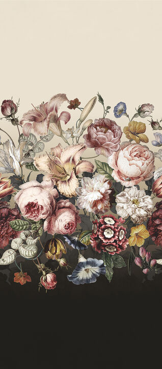 Rachel Rose Taupe Wall Mural