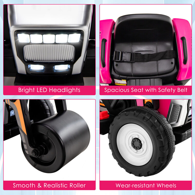 Kids 12V Ride On Construction Road Roller image number 5