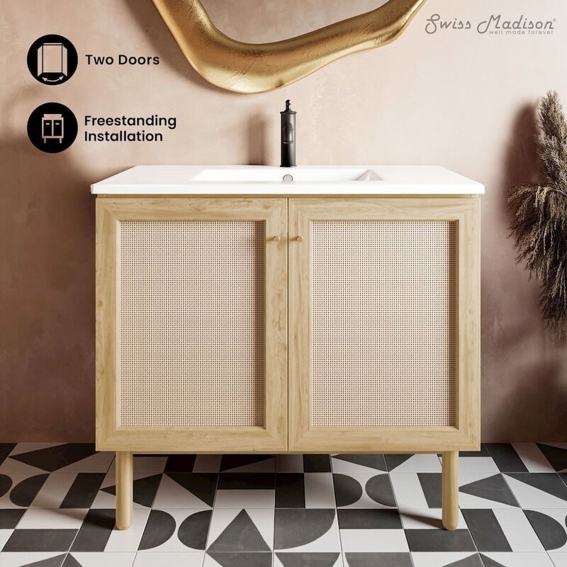 Classe 36" Freestanding Bathroom Vanity with Sink Top image number 1