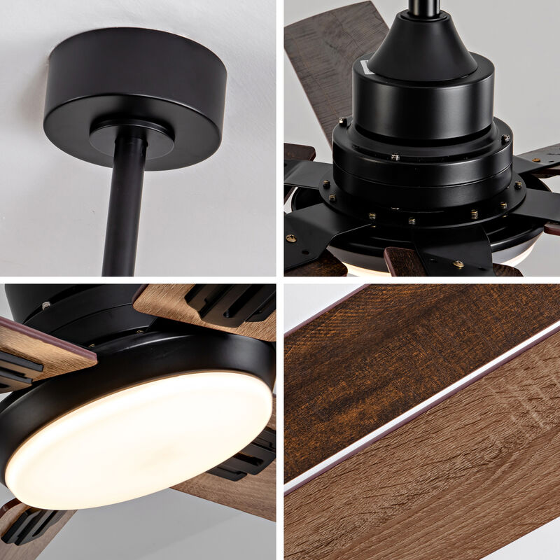 ELEMENT ACE Smart 60-Inch Indoor/Outdoor Ceiling Fan with Dimmable LED Light, Reversible Blades, Remote Control, Quiet 6-Speed DC Motor for Large Living Spaces & Covered Patios image number 5