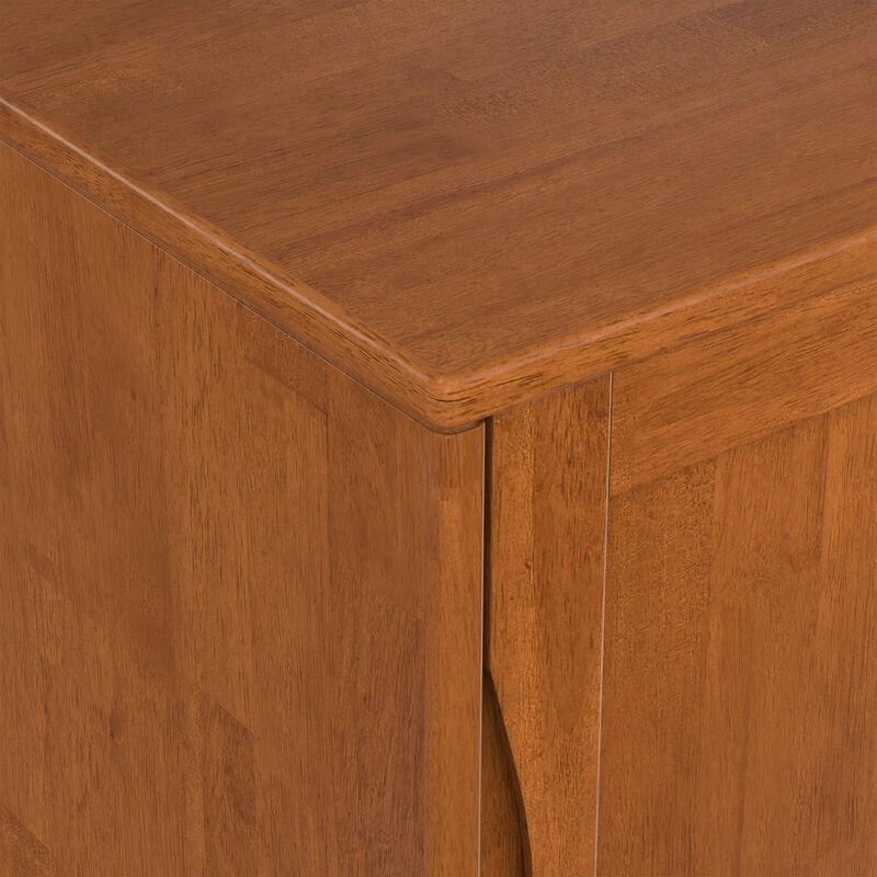 Harper 48 inch Wide Solid Hardwood Mid-Century Modern Medium Storage Cabinet in Teak Brown image number 7